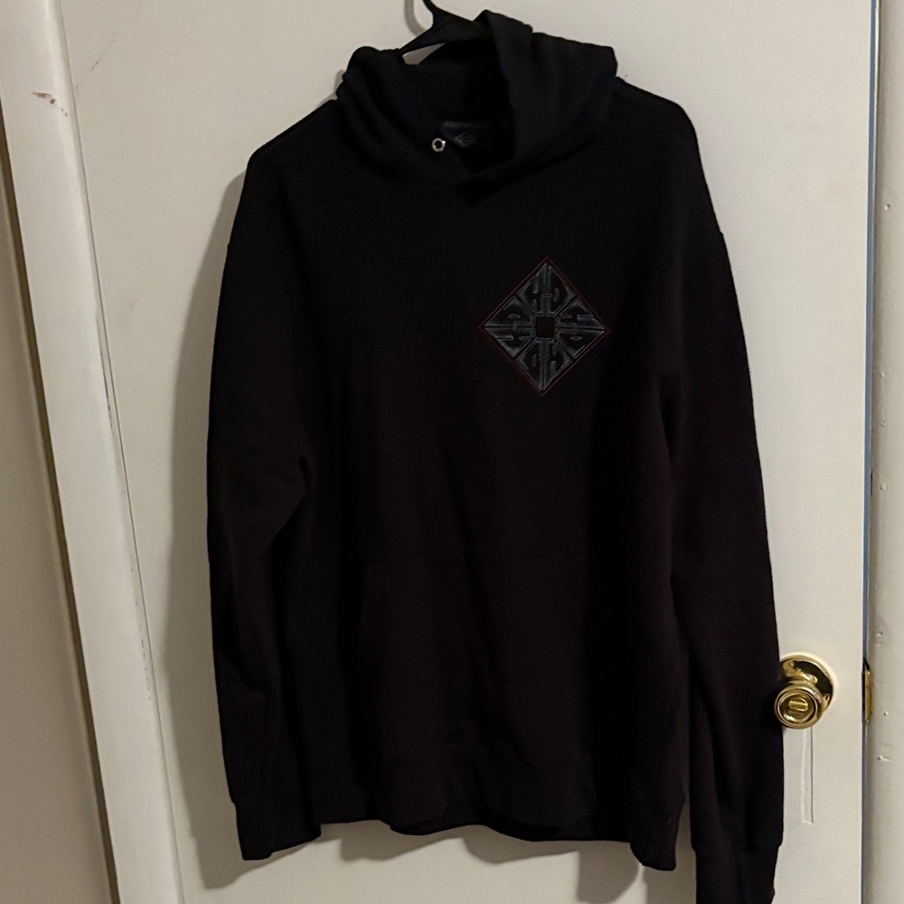Harley Davidson Black Hoodie with Graphic Design Large
